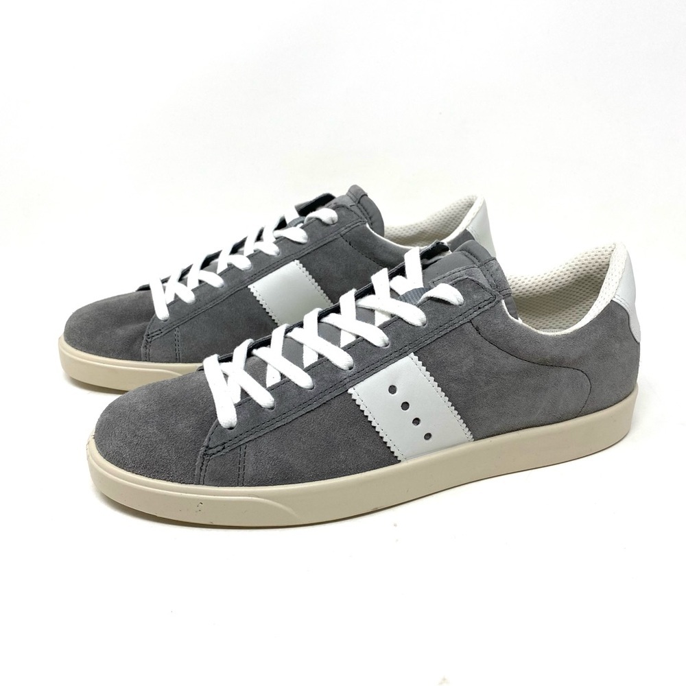 ECCO Women’s Street Lite Leather Sneaker Steel/White Size 42 | New in Box - Picture 3 of 8